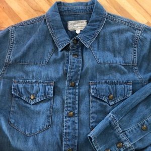 Like new Current Elliot denim snap shirt
